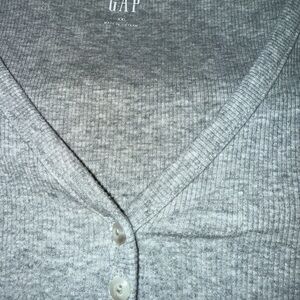 GAP Men's Light Gray Cardigan Sweater